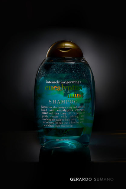 Gerardo Sumano Eucalyptus Mint Shampoo Light Painting Product Photography 