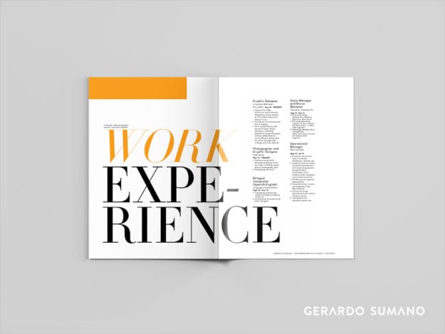 Gerardo Sumano Creative Resume Handout 